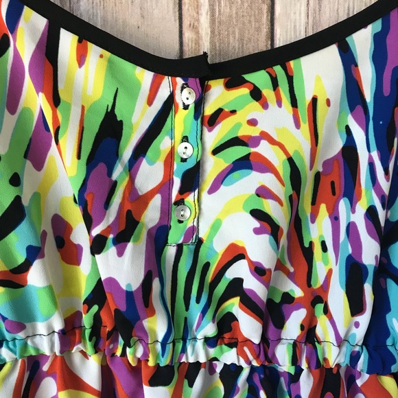 Kimchi Blue White & Purple Zebra Print Dress Sz S - Picture 4 of 8